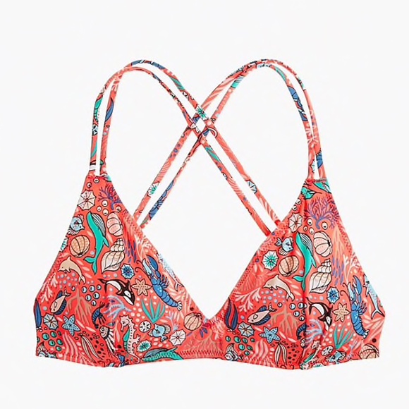 J. Crew NWOT printed Monterey strappy bikini top & strappy bikini bottom - Picture 2 of 13